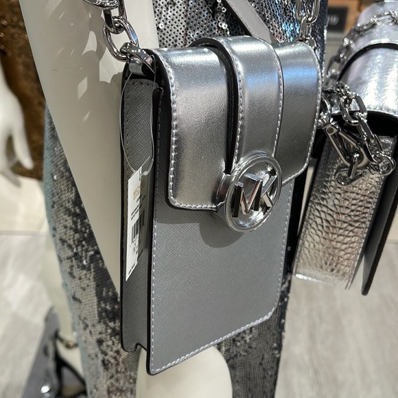 MICHAEL KORS WOMENS FASHION IPHONE SAMSUNG CASE PHONE HOLDER CROSSBODY BAG PURSE - Picture 4 of 16